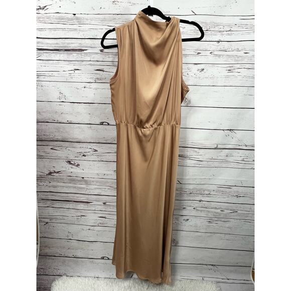BTFBM Tan Long Sleeveless Dress Medium - Picture 2 of 10